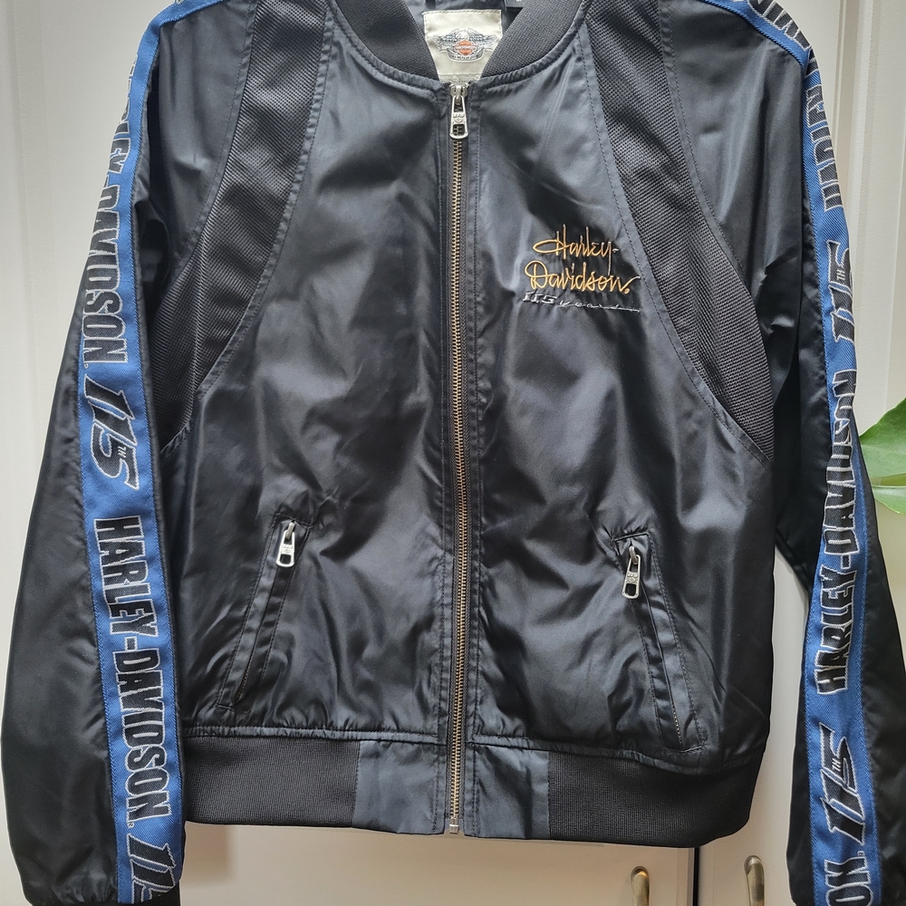Harley‑Davidson 115th Anniversary Wind Jacket - Blue, Size Medium